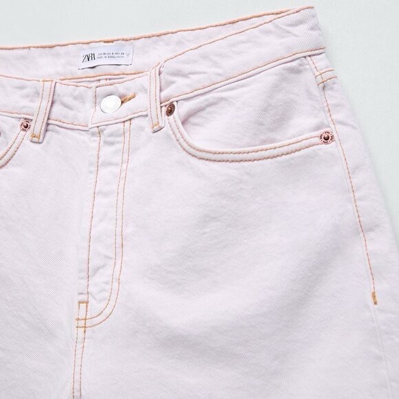 NEW ZARA SOLID COLOR STRAIGHT CUT SHORTS - Picture 9 of 10